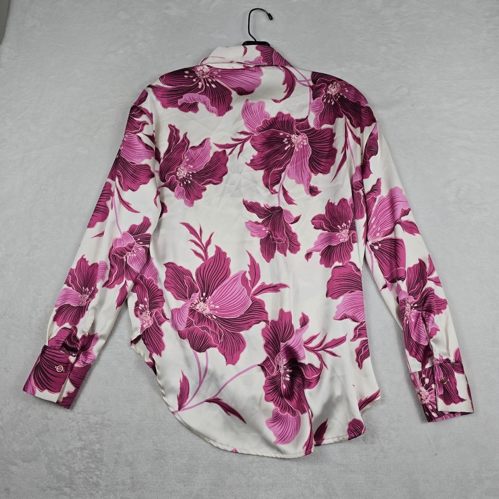 Bailey‎ 44 Women's Size Small Floral Button Up Blouse Top Pink White - Picture 6 of 6